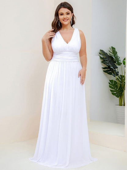 ever HUSH|Chiffon Empire Waist Sleeveless Pleated Bridesmaid Dress