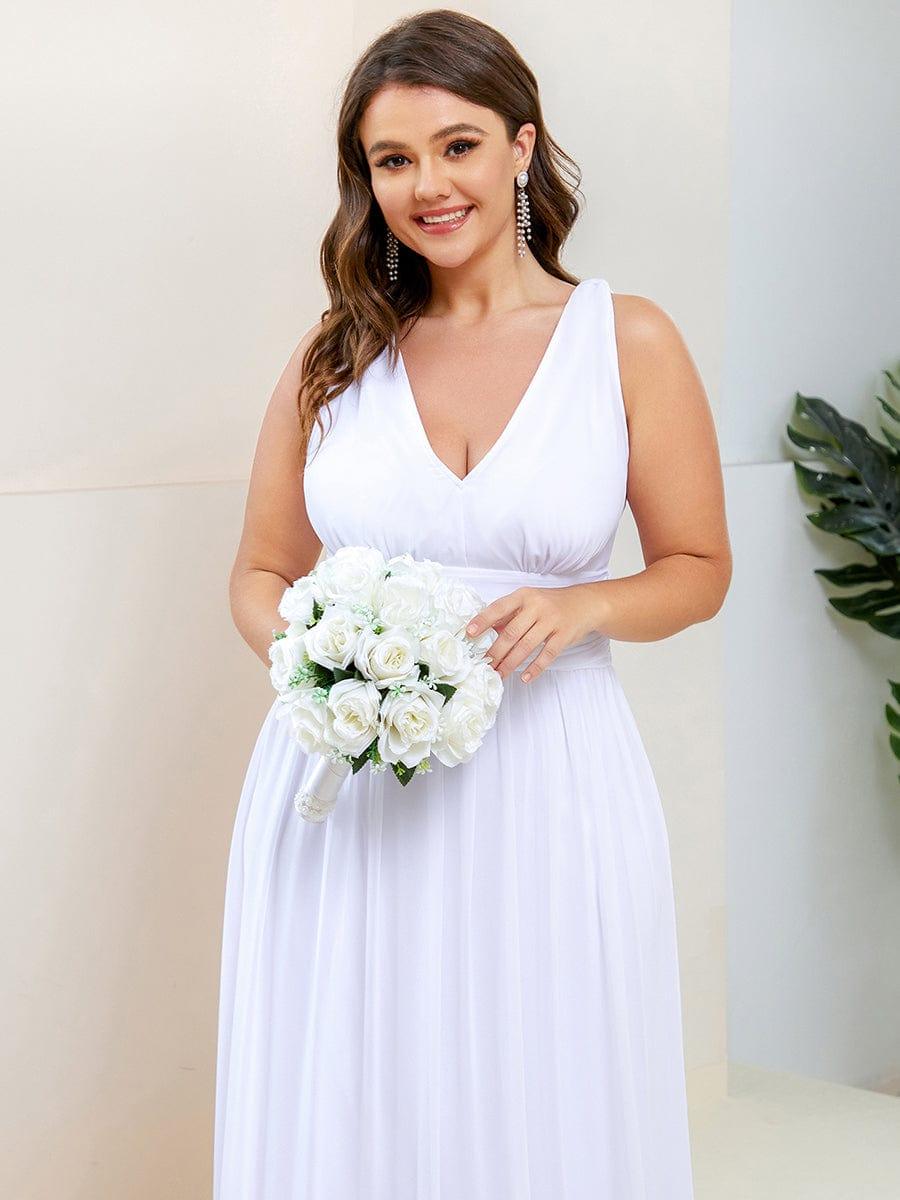 ever HUSH|Chiffon Empire Waist Sleeveless Pleated Bridesmaid Dress