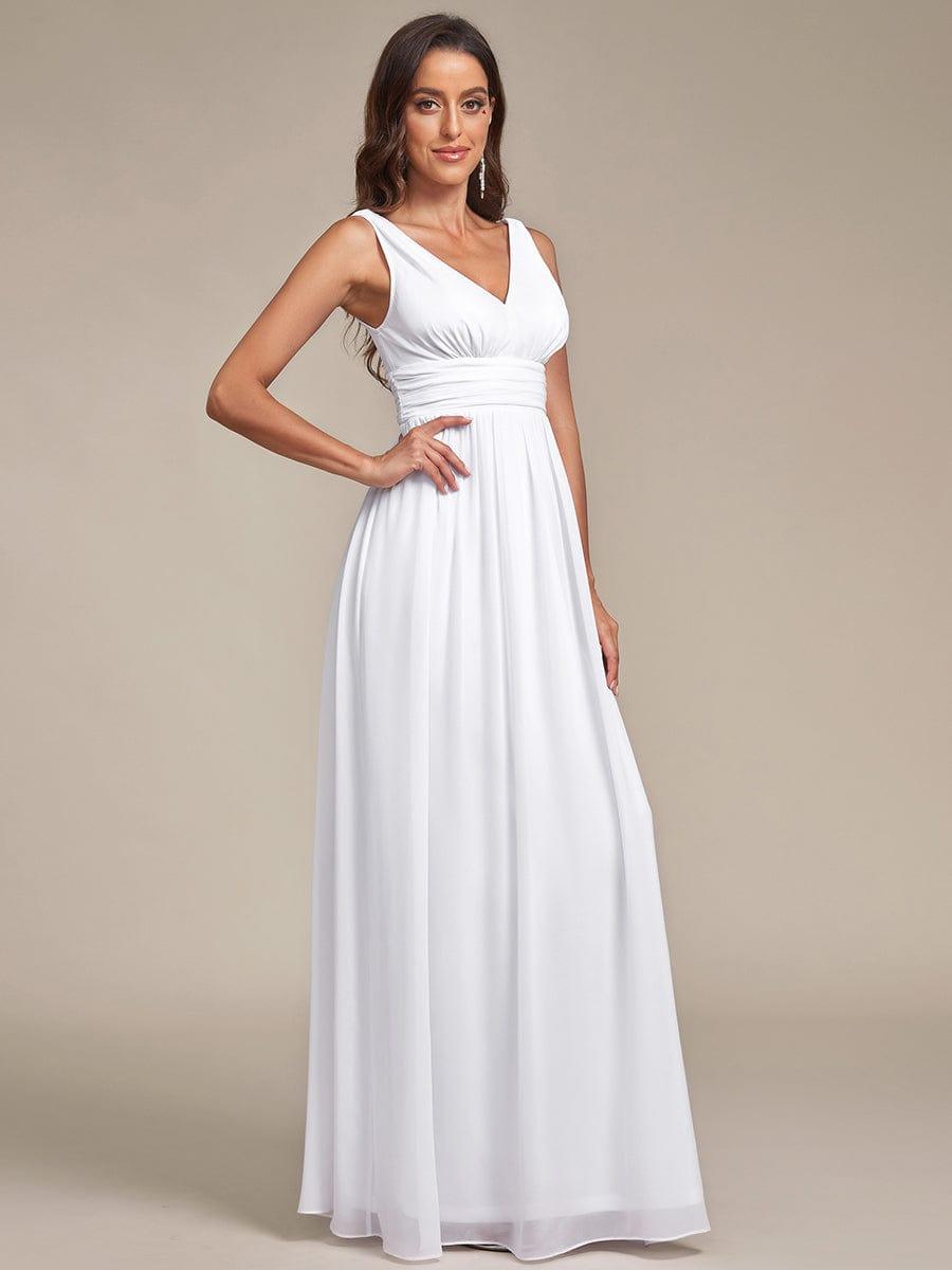 ever HUSH|Chiffon Empire Waist Sleeveless Pleated Bridesmaid Dress