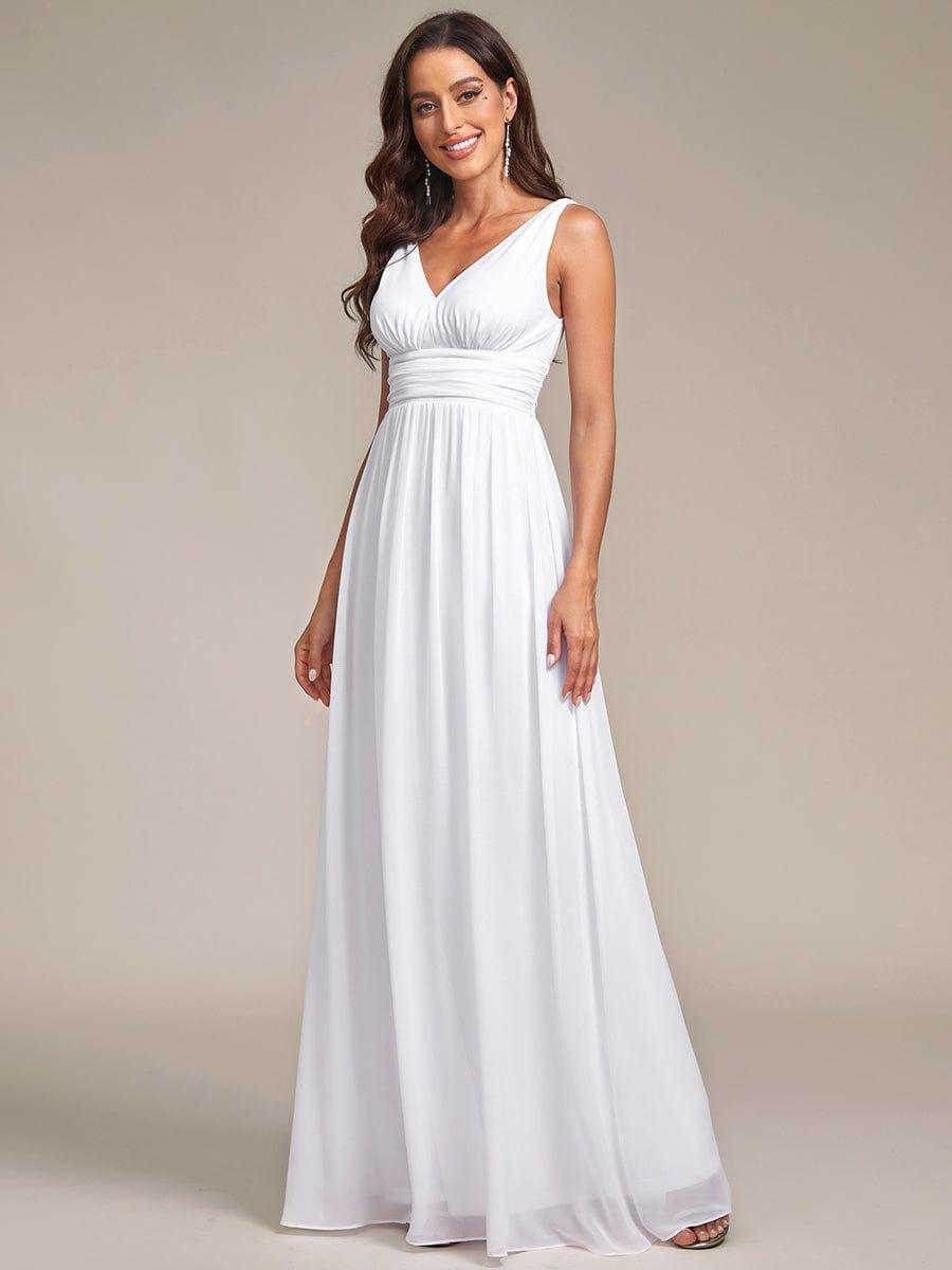 ever HUSH|Chiffon Empire Waist Sleeveless Pleated Bridesmaid Dress