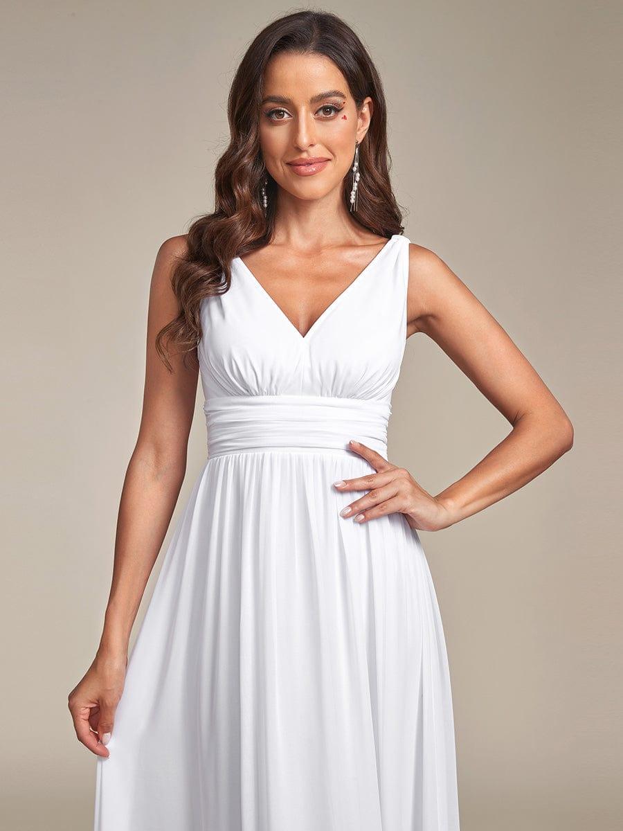 ever HUSH|Chiffon Empire Waist Sleeveless Pleated Bridesmaid Dress