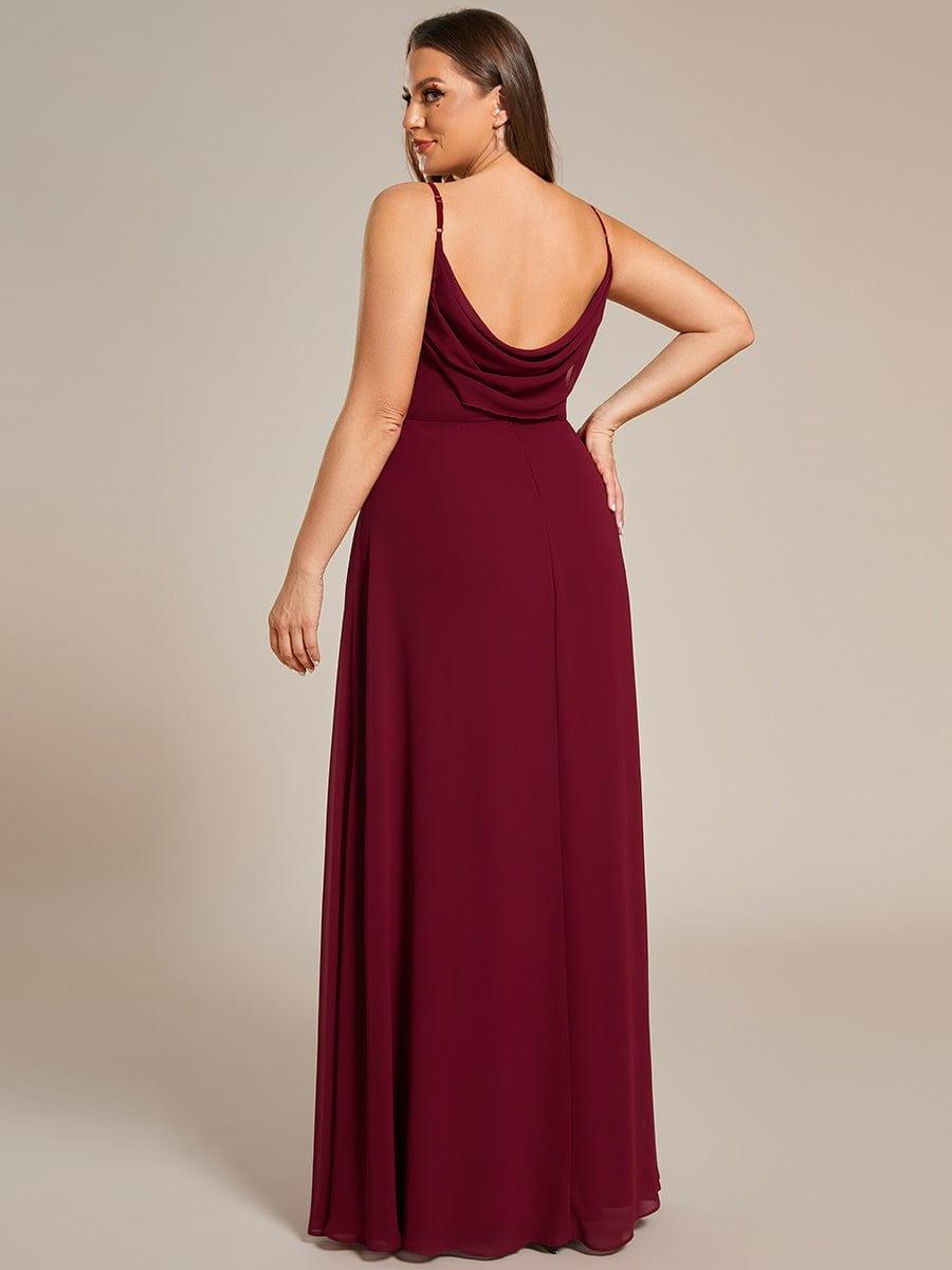 ever NOVA|Criss-Cross V-Neck Chiffon Backless A-Line Bridesmaid Dress