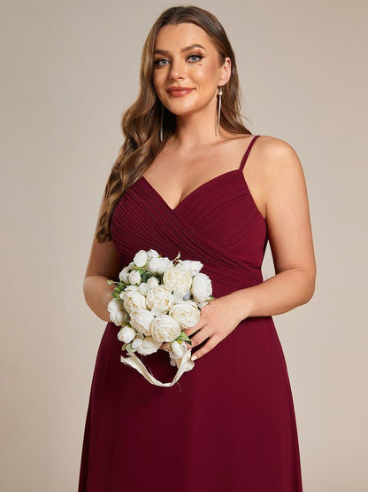 ever NOVA|Criss-Cross V-Neck Chiffon Backless A-Line Bridesmaid Dress