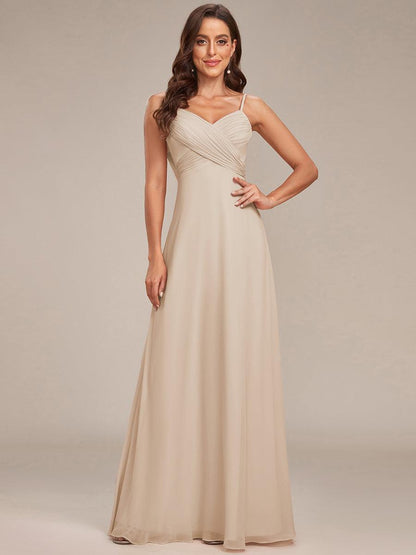 ever NOVA|Criss-Cross V-Neck Chiffon Backless A-Line Bridesmaid Dress