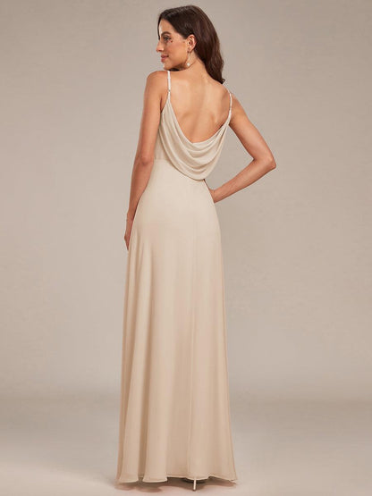 ever NOVA|Sweetheart Draped Back Maxi Bridesmaid Dress