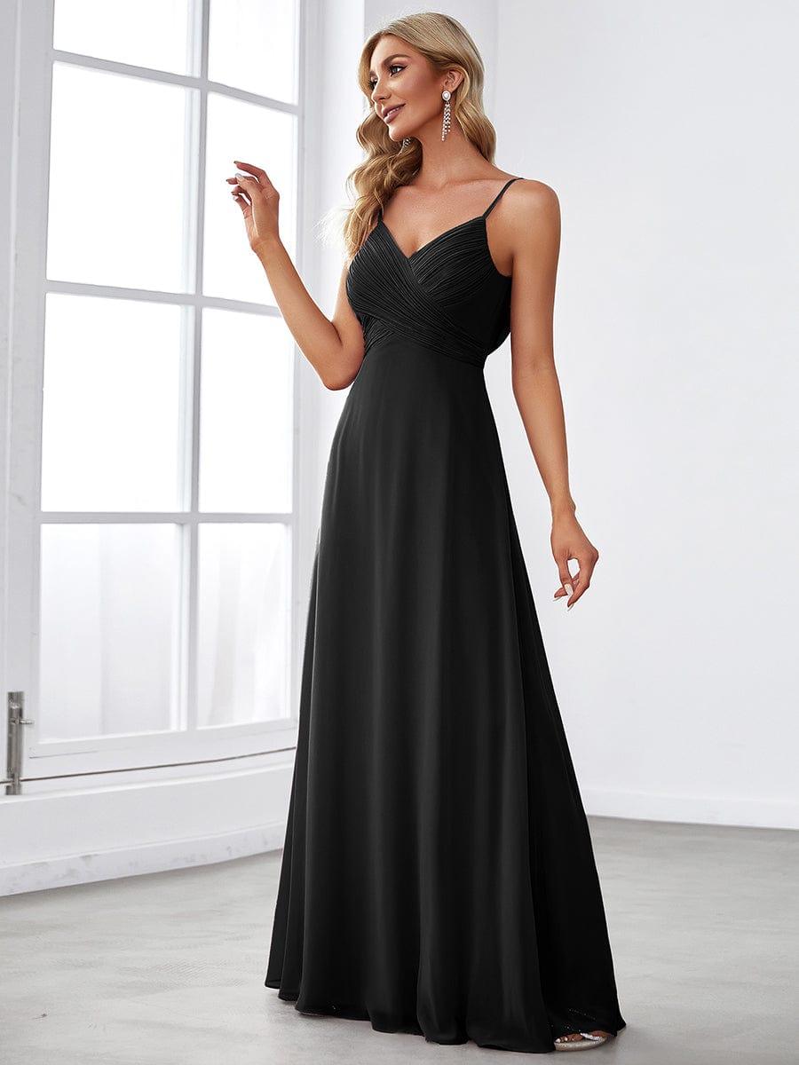ever NOVA|Criss-Cross V-Neck Chiffon Backless A-Line Bridesmaid Dress