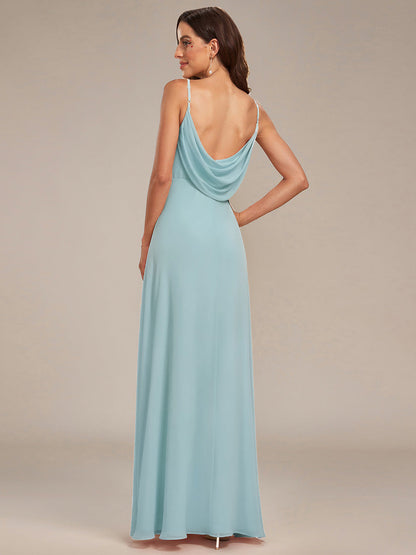 ever NOVA|Sweetheart Draped Back Maxi Bridesmaid Dress