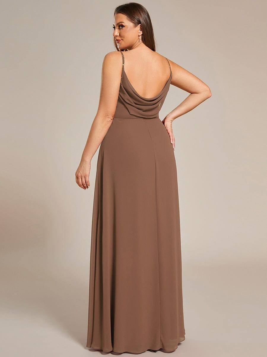 ever NOVA|Criss-Cross V-Neck Chiffon Backless A-Line Bridesmaid Dress