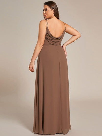 ever NOVA|Criss-Cross V-Neck Chiffon Backless A-Line Bridesmaid Dress