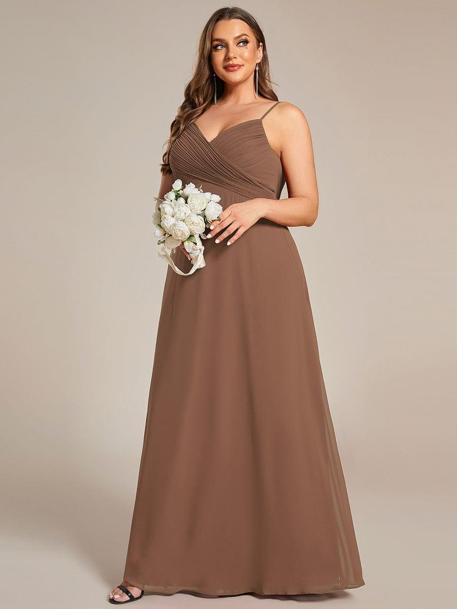 ever NOVA|Criss-Cross V-Neck Chiffon Backless A-Line Bridesmaid Dress