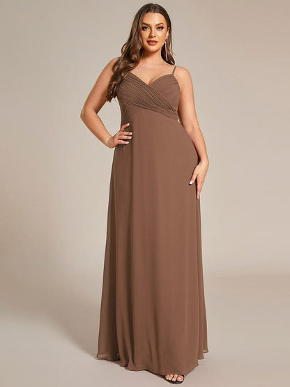 ever NOVA|Criss-Cross V-Neck Chiffon Backless A-Line Bridesmaid Dress