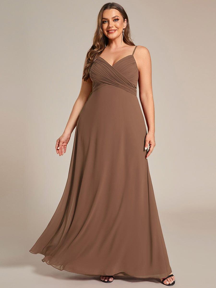 ever NOVA|Criss-Cross V-Neck Chiffon Backless A-Line Bridesmaid Dress