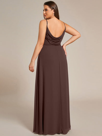 ever NOVA|Sweetheart Draped Back Maxi Bridesmaid Dress