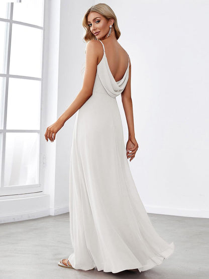 ever NOVA|Sweetheart Draped Back Maxi Bridesmaid Dress