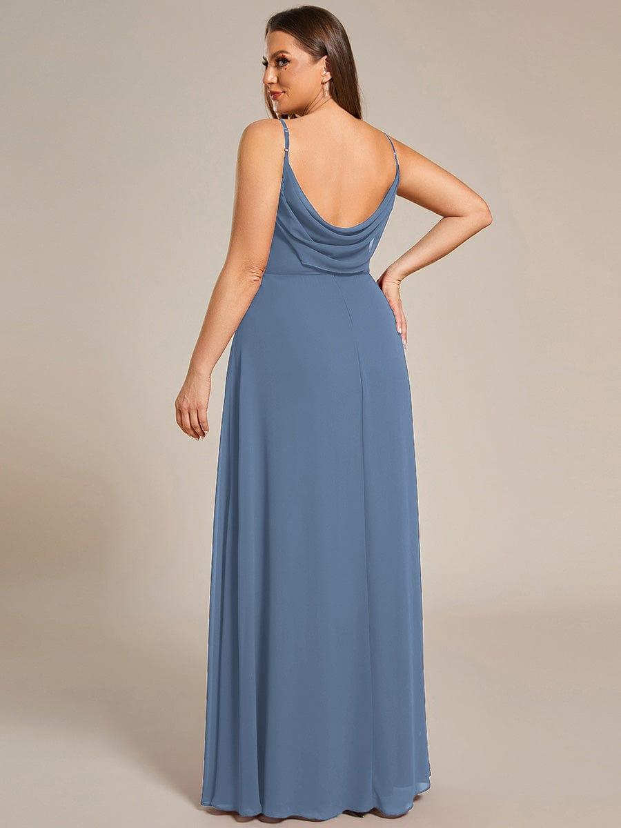 ever NOVA|Criss-Cross V-Neck Chiffon Backless A-Line Bridesmaid Dress