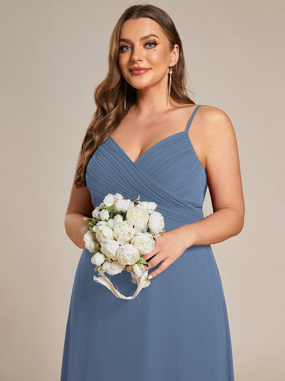 ever NOVA|Criss-Cross V-Neck Chiffon Backless A-Line Bridesmaid Dress