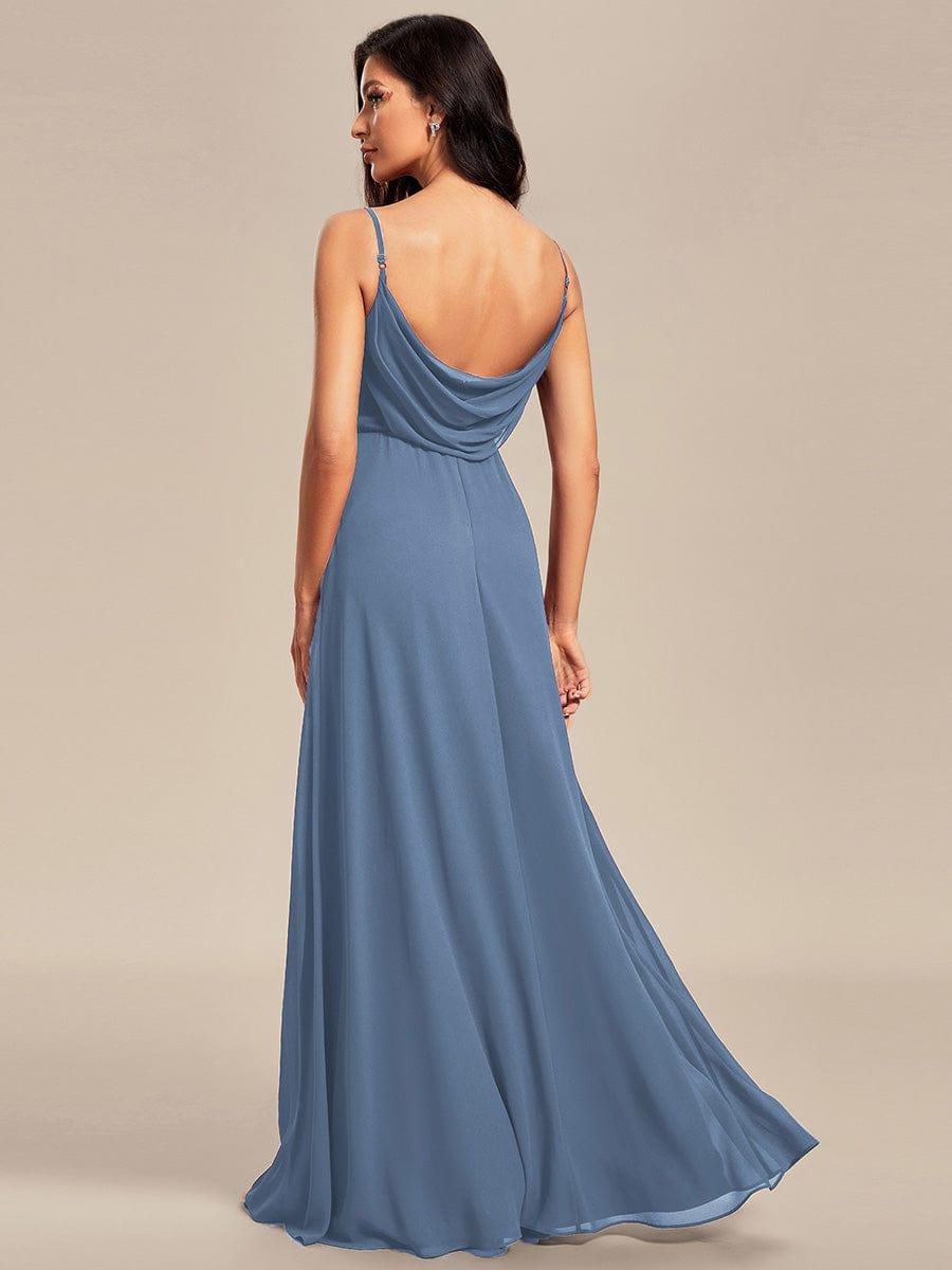 ever NOVA|Criss-Cross V-Neck Chiffon Backless A-Line Bridesmaid Dress
