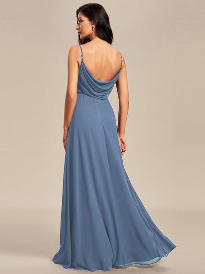 ever NOVA|Criss-Cross V-Neck Chiffon Backless A-Line Bridesmaid Dress