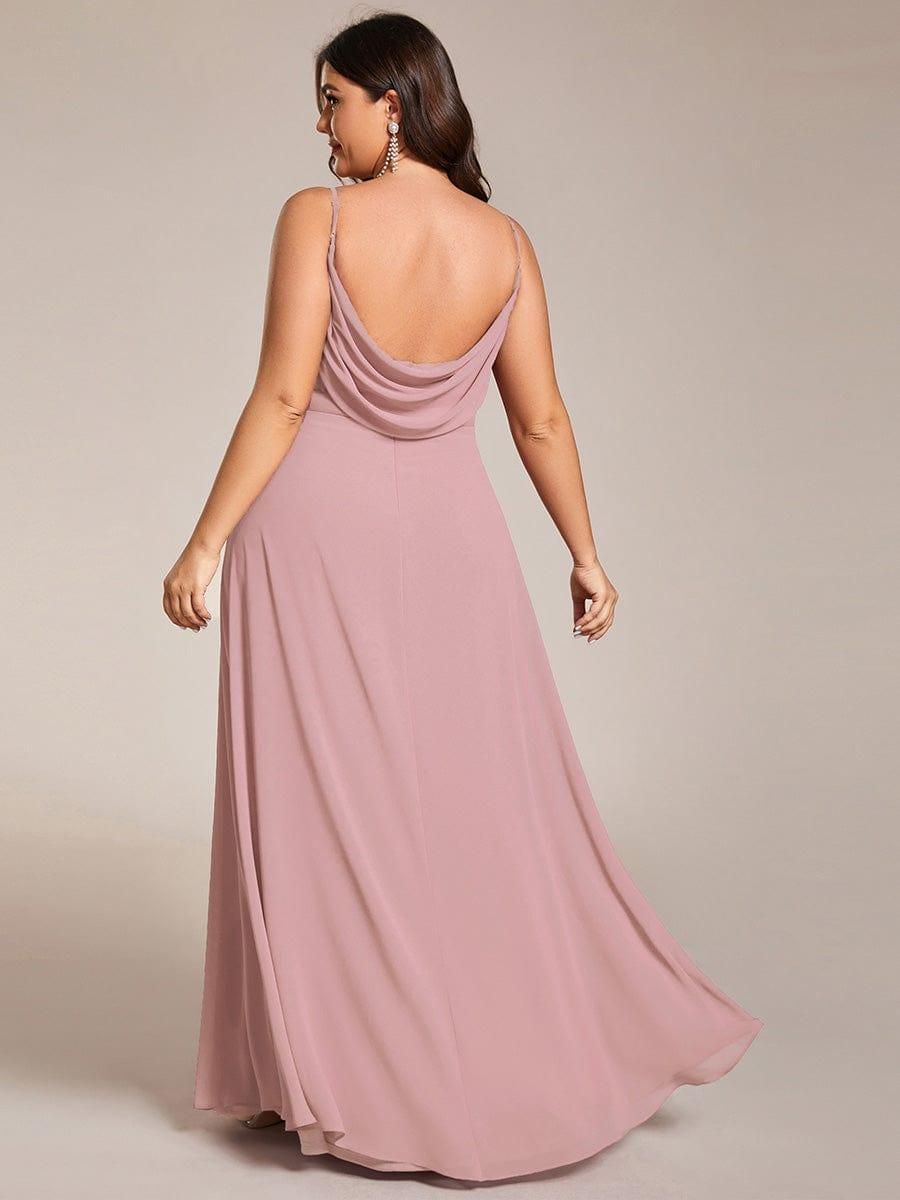 ever NOVA|Criss-Cross V-Neck Chiffon Backless A-Line Bridesmaid Dress