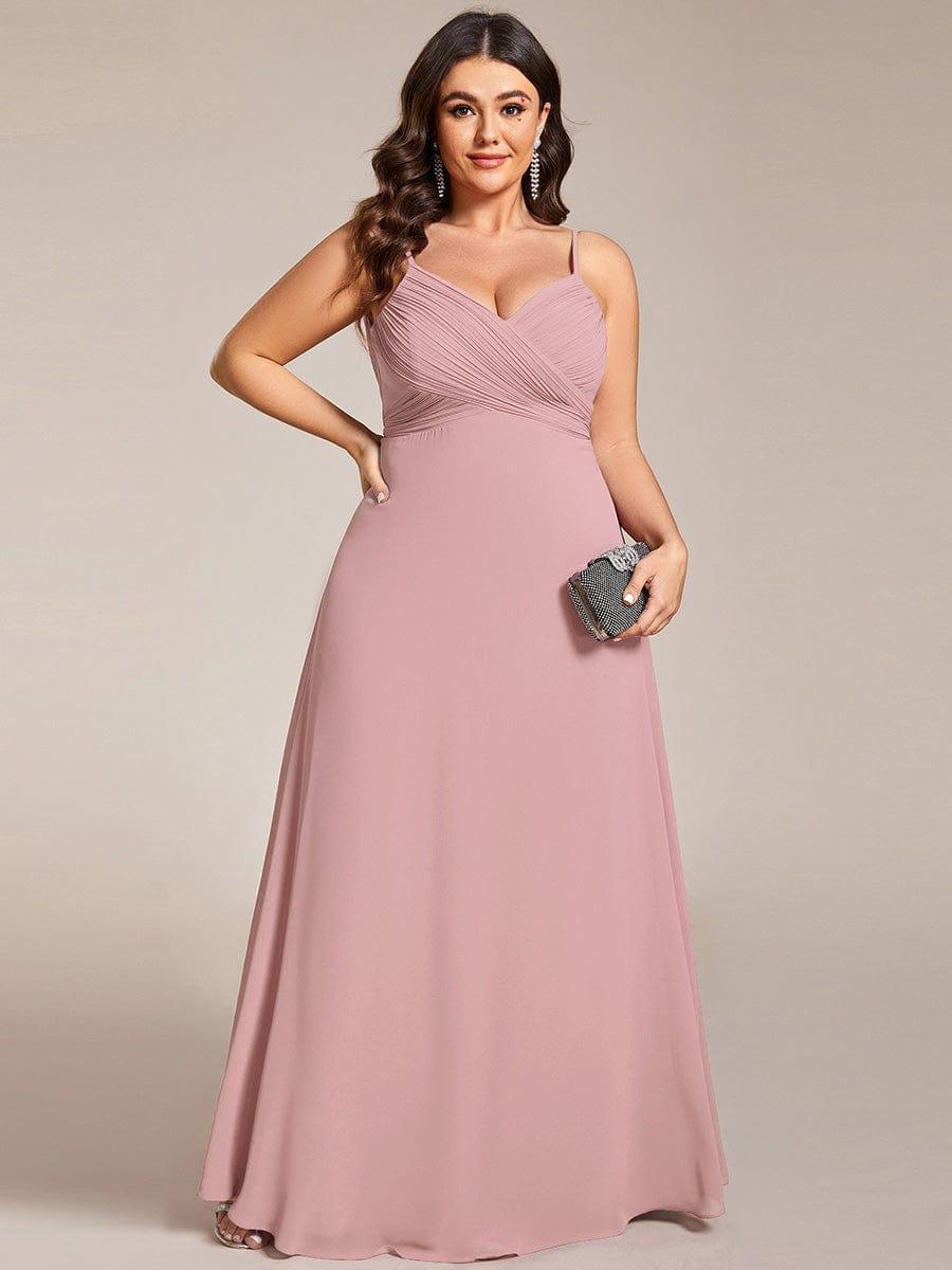ever NOVA|Criss-Cross V-Neck Chiffon Backless A-Line Bridesmaid Dress