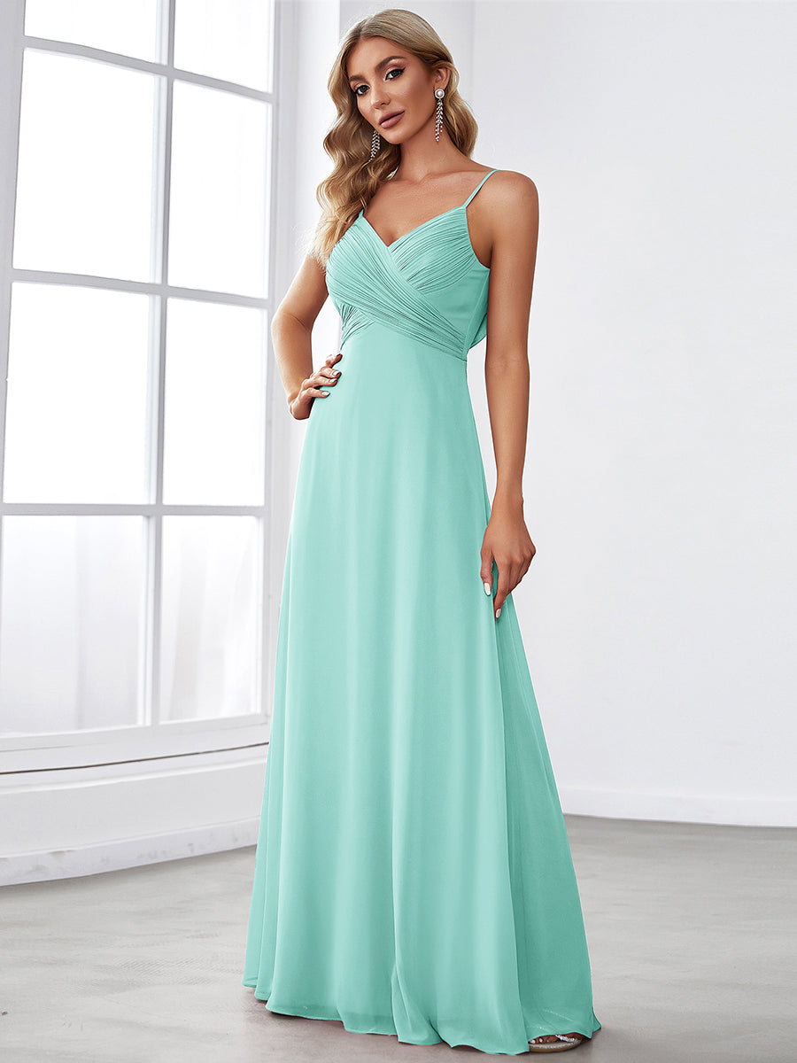 ever NOVA|Sweetheart Draped Back Maxi Bridesmaid Dress