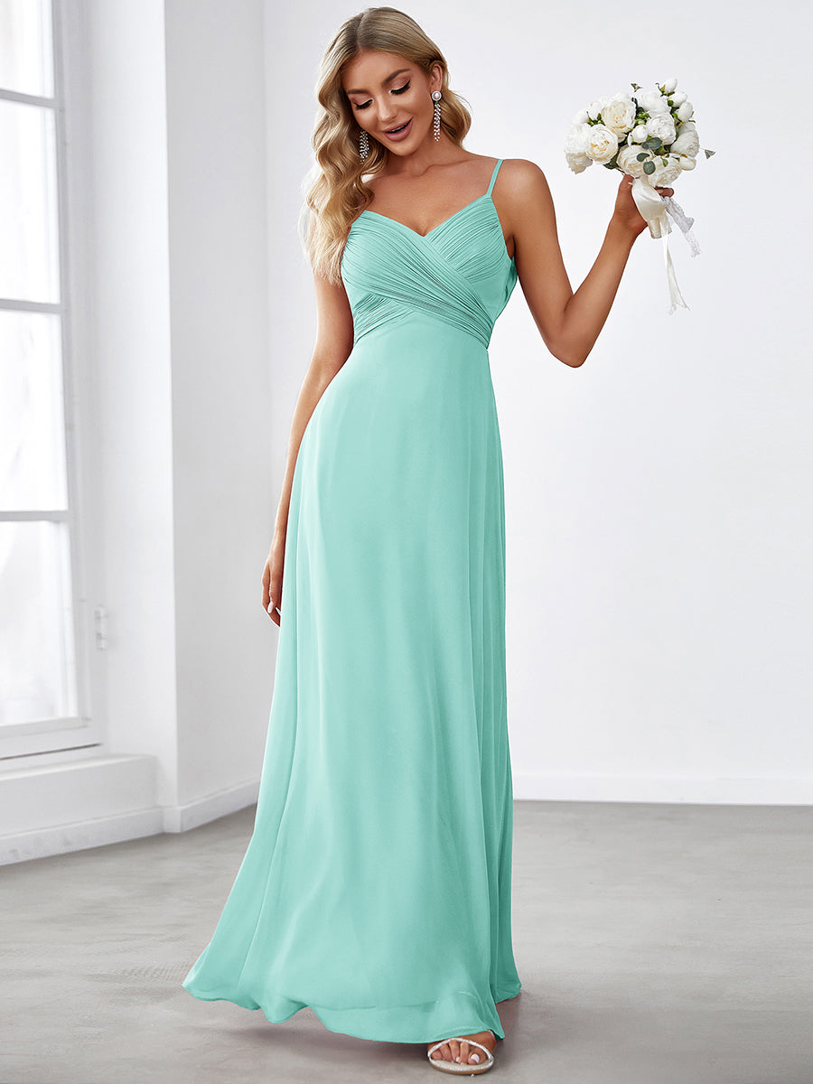 ever NOVA|Sweetheart Draped Back Maxi Bridesmaid Dress