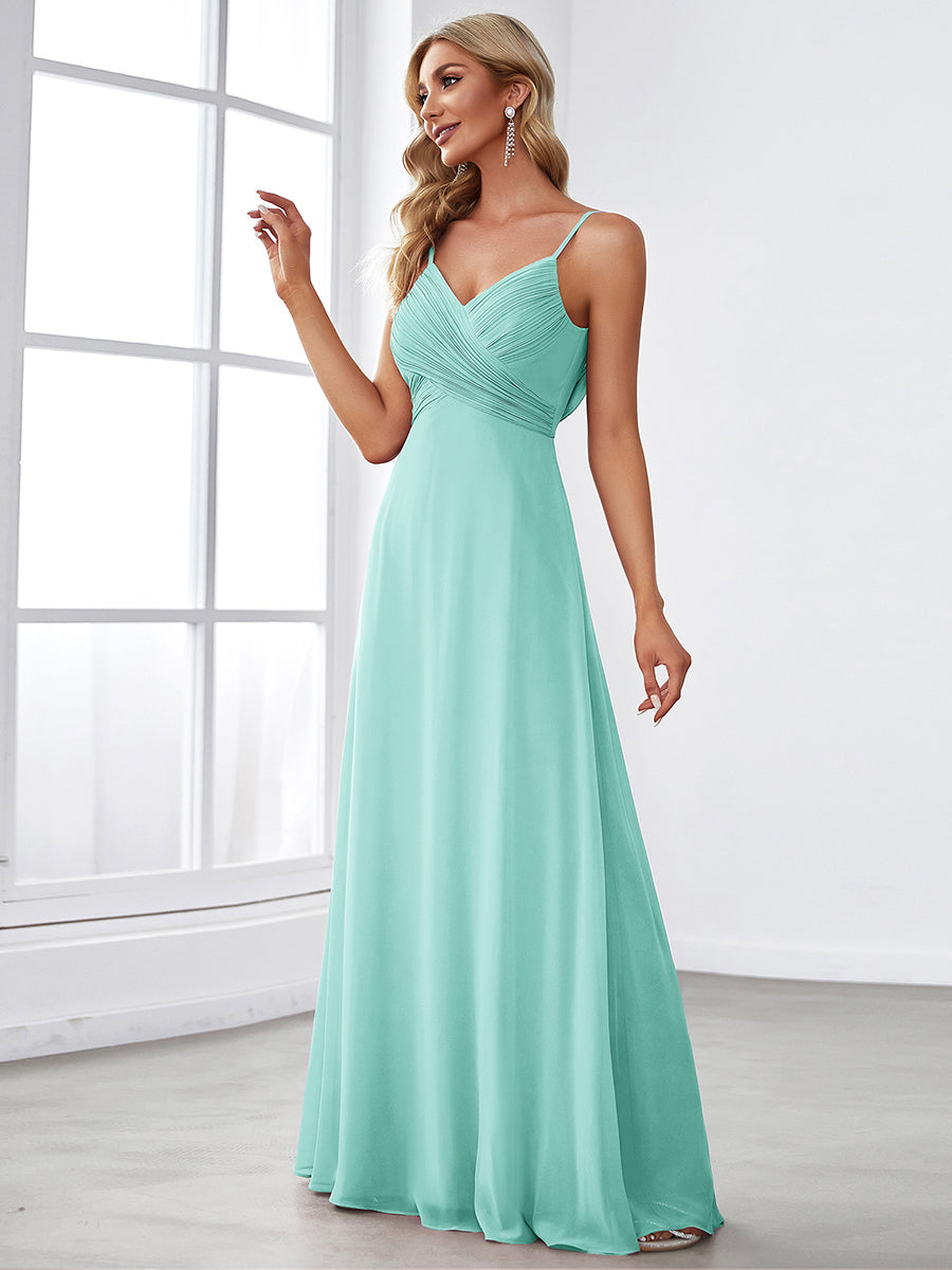 ever NOVA|Sweetheart Draped Back Maxi Bridesmaid Dress