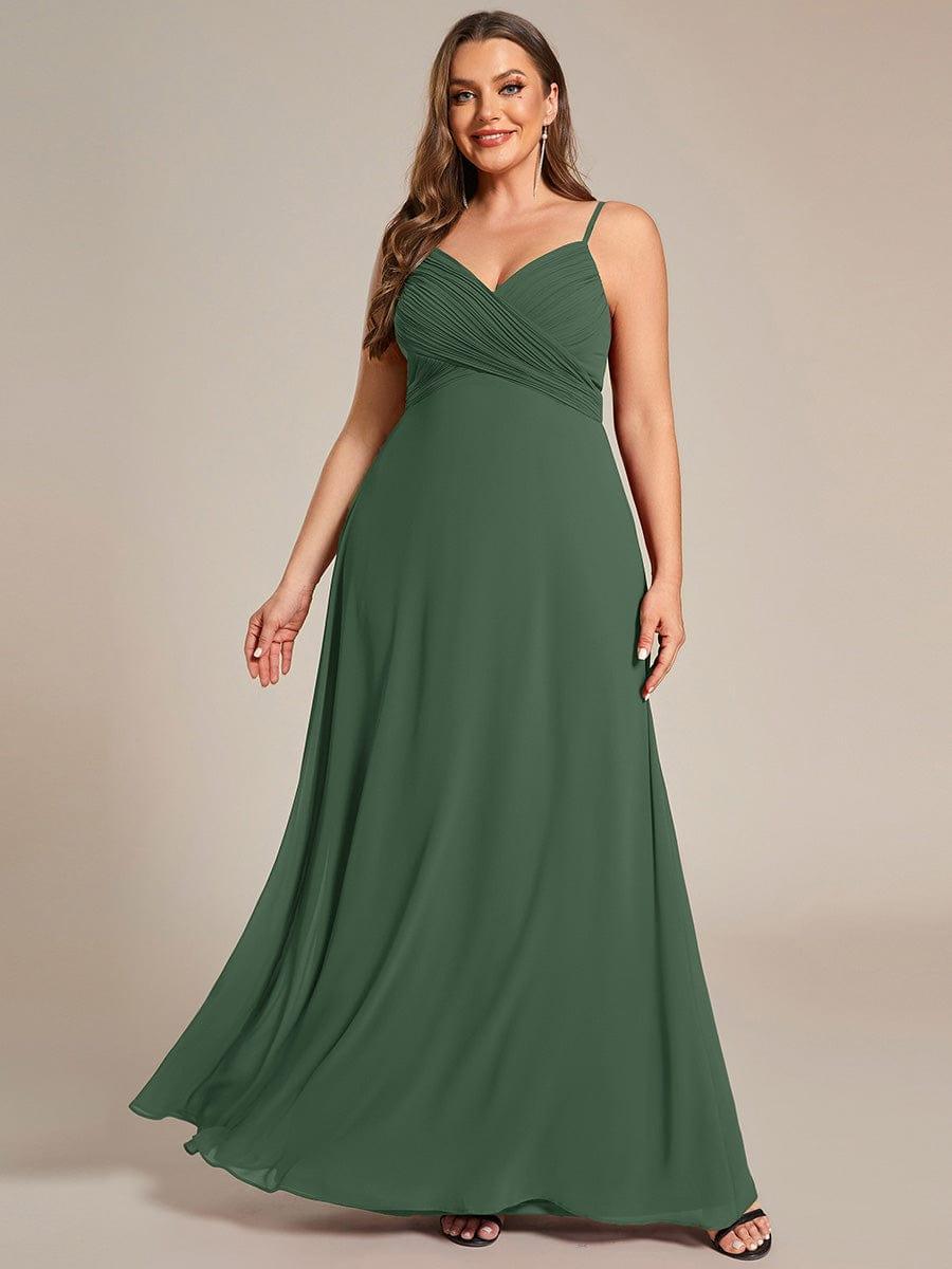 ever NOVA|Criss-Cross V-Neck Chiffon Backless A-Line Bridesmaid Dress