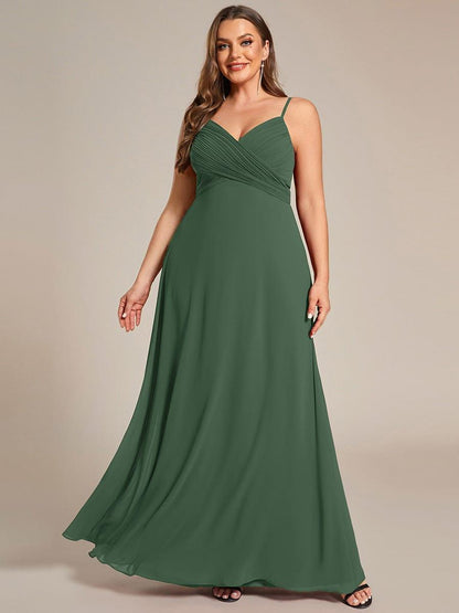 ever NOVA|Criss-Cross V-Neck Chiffon Backless A-Line Bridesmaid Dress