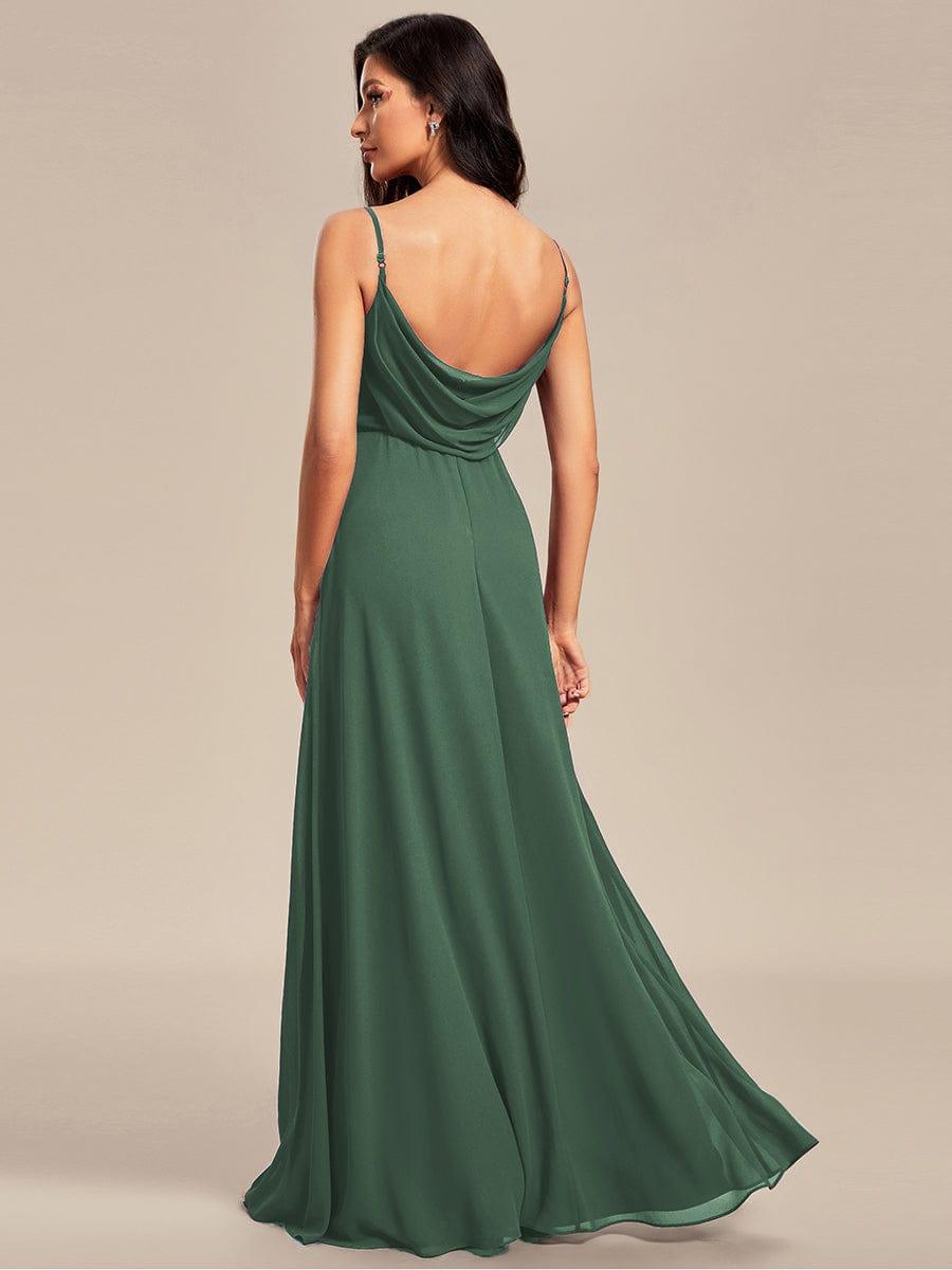 ever NOVA|Criss-Cross V-Neck Chiffon Backless A-Line Bridesmaid Dress