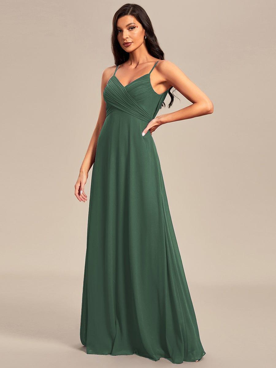ever NOVA|Criss-Cross V-Neck Chiffon Backless A-Line Bridesmaid Dress