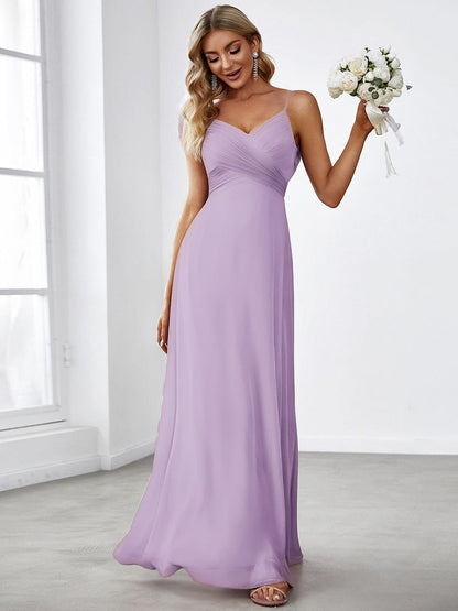 ever NOVA|Sweetheart Draped Back Maxi Bridesmaid Dress