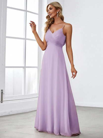 ever NOVA|Sweetheart Draped Back Maxi Bridesmaid Dress