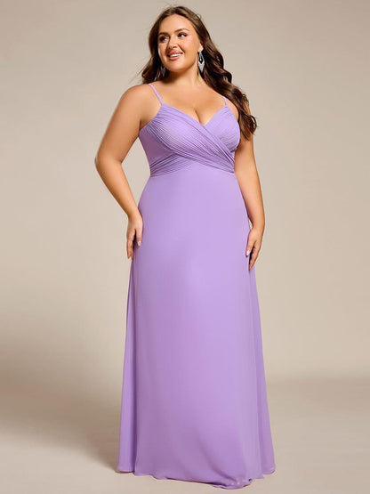 ever NOVA|Criss-Cross V-Neck Chiffon Backless A-Line Bridesmaid Dress