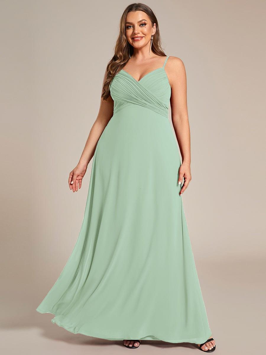 ever NOVA|Criss-Cross V-Neck Chiffon Backless A-Line Bridesmaid Dress