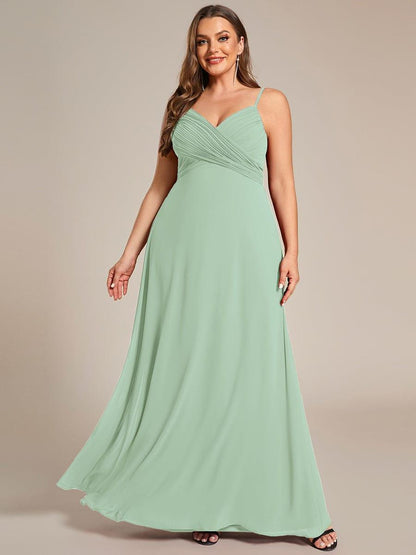 ever NOVA|Criss-Cross V-Neck Chiffon Backless A-Line Bridesmaid Dress