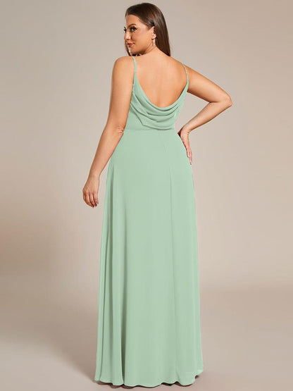 ever NOVA|Criss-Cross V-Neck Chiffon Backless A-Line Bridesmaid Dress