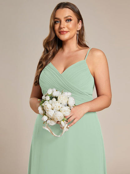 ever NOVA|Criss-Cross V-Neck Chiffon Backless A-Line Bridesmaid Dress
