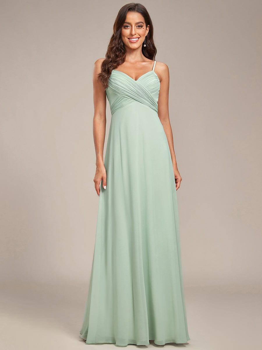 ever NOVA|Criss-Cross V-Neck Chiffon Backless A-Line Bridesmaid Dress