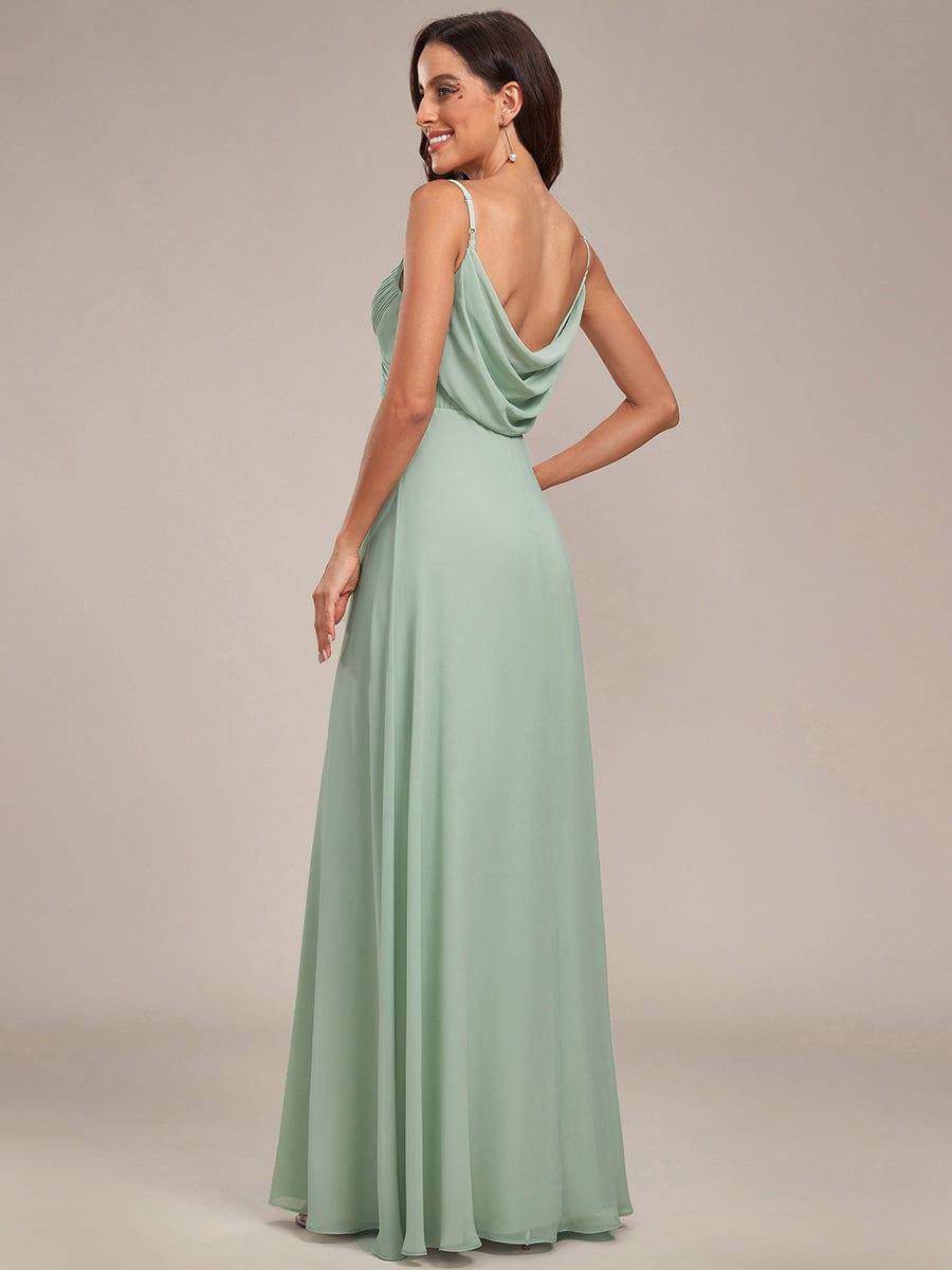 ever NOVA|Criss-Cross V-Neck Chiffon Backless A-Line Bridesmaid Dress