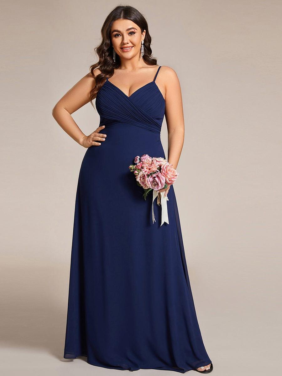 ever NOVA|Criss-Cross V-Neck Chiffon Backless A-Line Bridesmaid Dress