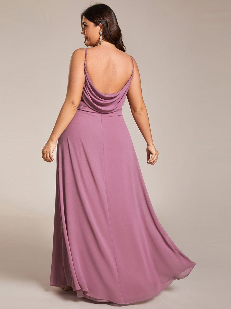 ever NOVA|Criss-Cross V-Neck Chiffon Backless A-Line Bridesmaid Dress