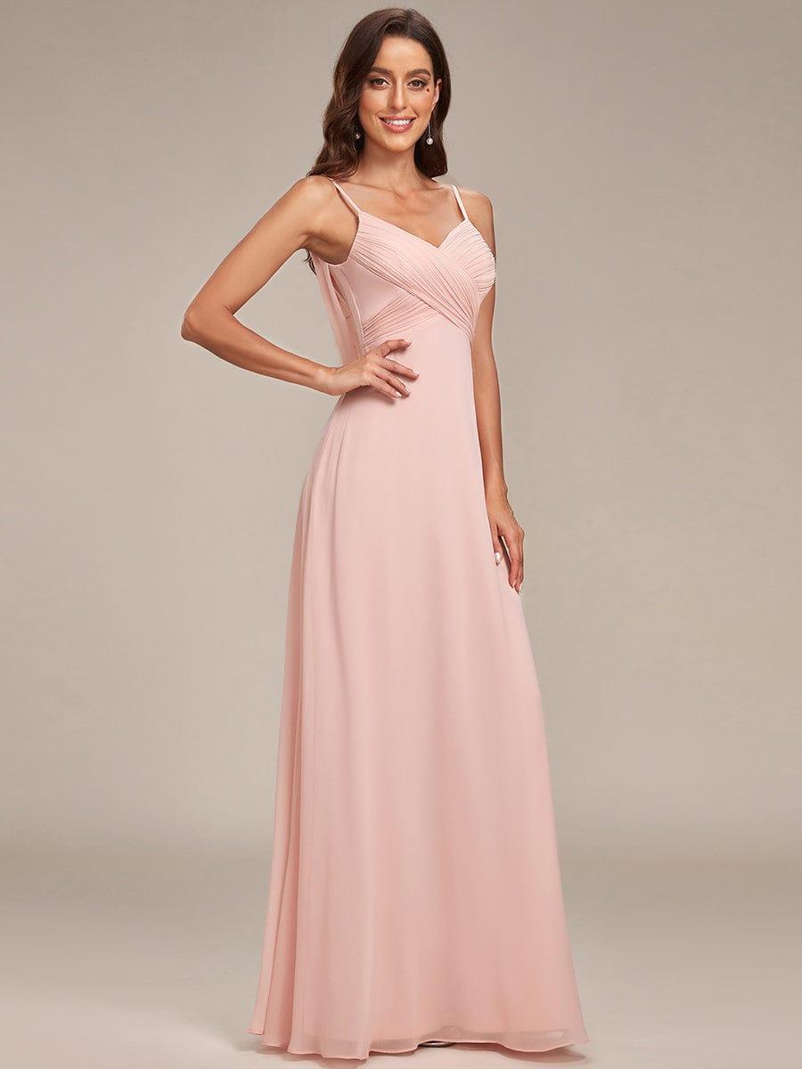 ever NOVA|Criss-Cross V-Neck Chiffon Backless A-Line Bridesmaid Dress