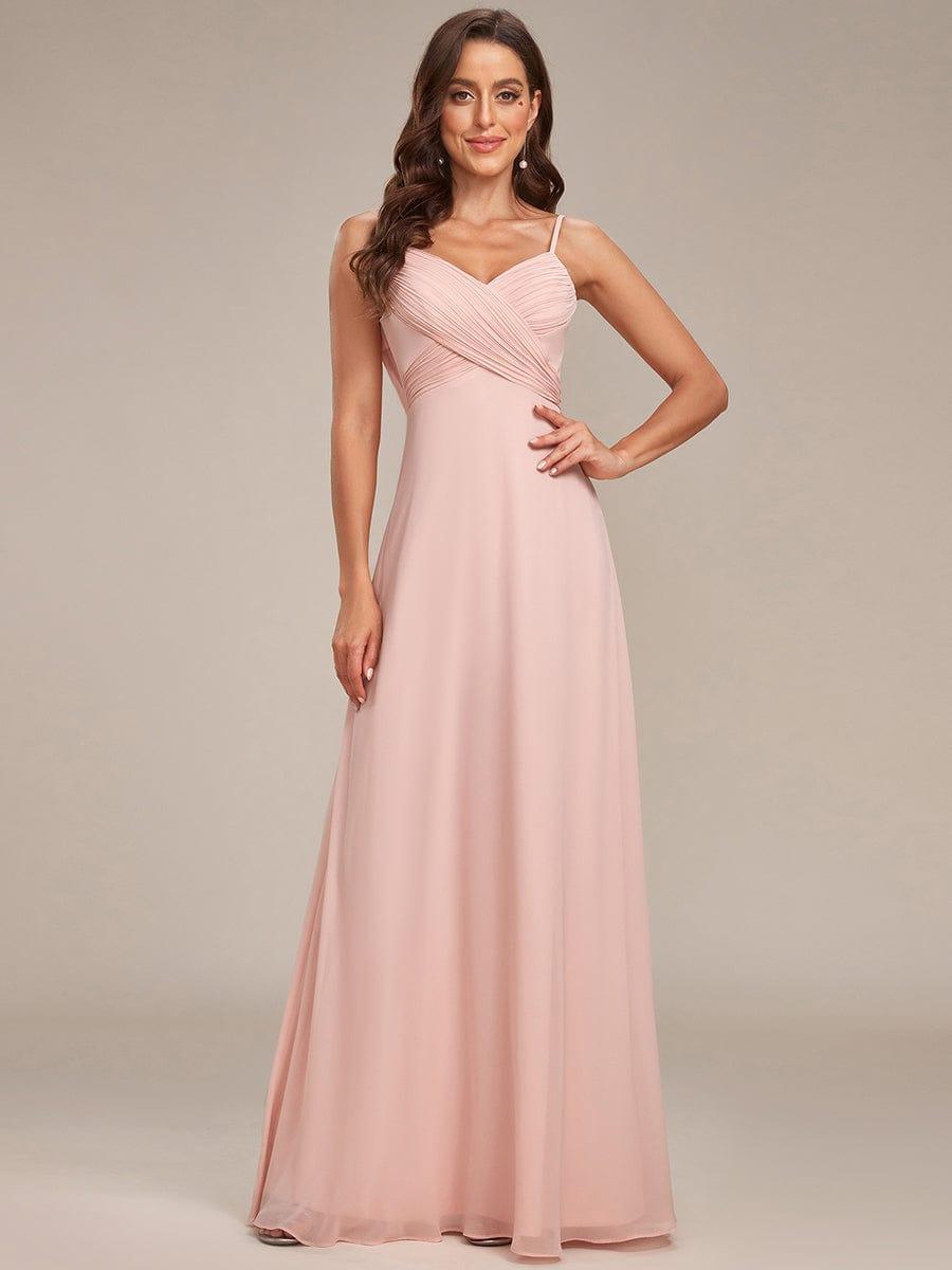 ever NOVA|Criss-Cross V-Neck Chiffon Backless A-Line Bridesmaid Dress