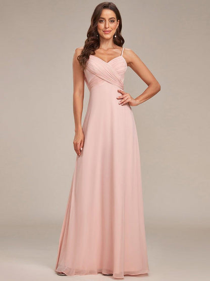 ever NOVA|Criss-Cross V-Neck Chiffon Backless A-Line Bridesmaid Dress
