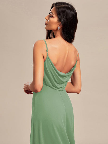 ever NOVA|Sweetheart Draped Back Maxi Bridesmaid Dress