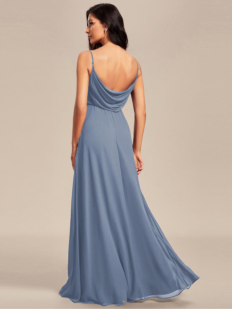 ever NOVA|Criss-Cross V-Neck Chiffon Backless A-Line Bridesmaid Dress