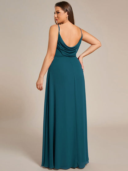 ever NOVA|Criss-Cross V-Neck Chiffon Backless A-Line Bridesmaid Dress