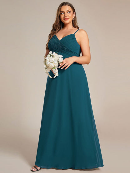 ever NOVA|Criss-Cross V-Neck Chiffon Backless A-Line Bridesmaid Dress