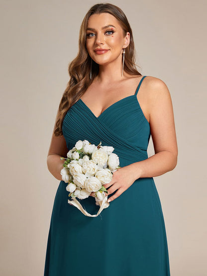 ever NOVA|Criss-Cross V-Neck Chiffon Backless A-Line Bridesmaid Dress